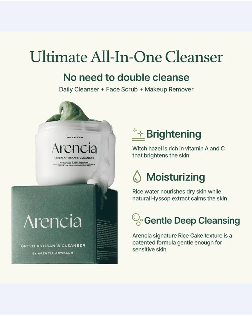 Arencia Fresh Green Rice Mochi Cleanser 120g